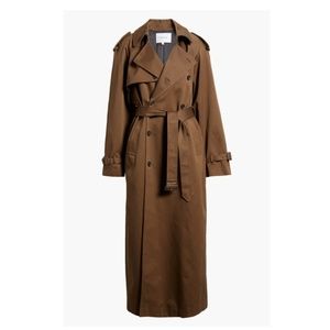 Cool-Girl, Like-New FRAME Chocolate-Brown Trench [L]